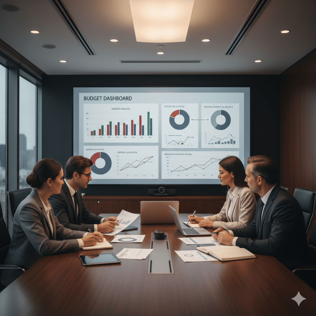 Bütçe ve finansal kontrol eğitimi için kurumsal eğitim görseli